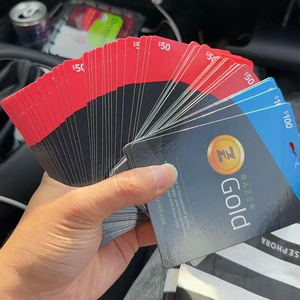 Customization Digital Printing Global Razer Plastic E-Gift Paper Card 100$ With Unique Code - Product Image 1