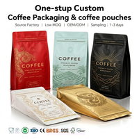 Bolsa de Empaque para Granos de Café Molidos de 150g, 250g, 500g, 400g, 1000g, Precio de Fábrica, Calidad Estable