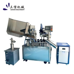 Machine rotative automatique à sceller les tubes et tuyaux en plastique et en aluminium pour coller les petites chaussures - Product Image 2