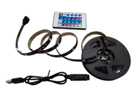 5V étanche 30LEDs/m 2M RGB multicolore LED bande LED rétro-éclairage pour TV