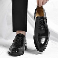 Mocassins rétro pour hommes, chaussures habillées à lacets, dessus en cuir véritable, semelle extérieure en cuir collé, anti-odeur, amorti, maille respirante