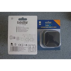 Interrupteur mural extérieur 1-Gang 2 voies IP54 gris foncé Panneau tactile unipolaire 4 voies 45A 240V 10X ~ 250 pour hôtel Compatible WiFi - Product Image 1