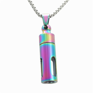 Colgante de botella de perfume de acero inoxidable yunique para hombre, collar de 3,0x60 cm, regalo para ocasiones especiales - Product Image 2