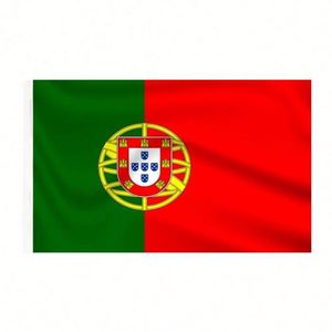 Banderas Nacionales Portuguesas Verdes y Rojas al por Mayor, 100% Poliéster, 3x5 Pies, con Asta de Aluminio - Product Image 1