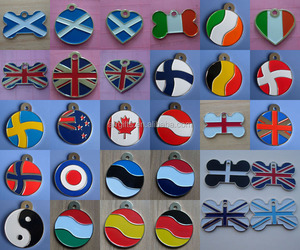 De alta calidad de oro de la flor en forma de logotipo en blanco latón Etiqueta de perro - Product Image 2