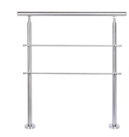 Balustrades carrées rondes, main courante de balcon, poteau en acier inoxydable, garde-corps en verre