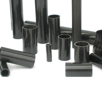 Tube en fibre de carbone industriel de 2 m, 30 mm, pour mât, pied de support, tige de parasol, télescopique, haute résistance, léger