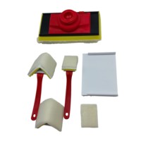 Vente en gros de tampons de peinture de qualité industrielle pour bricolage, truelles avec manche en plastique et filament de nylon/laine, truelle à éponge et plâtre