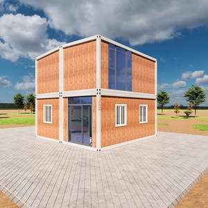 คุณภาพสูง<span class=keywords><strong>2</strong></span><span class=keywords><strong>ห้อง</strong></span>นอนบ้านพายุเฮอริเคนป้องกัน4-in-1สองชั้น<span class=keywords><strong>2</strong></span>อาบน้ำแพ็คแบนสำเร็จรูปบ้านเหล็ก - Product Image 2