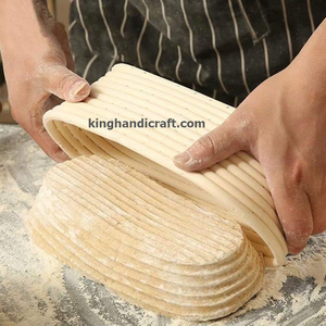 Ensemble de paniers de levage faits main OEM pour la cuisson du pain au levain, bannetons ronds et ovales en rotin avec emballage personnalisé - Product Image 2