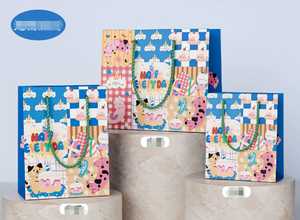 DAMAI Wholesale <b>Easter</b> Decor Carrot Bunny Gift <b>Bags</b> Custom Fairy Forest Design Paper <b>Bags</b> for Souvenir Personalized Party Favors - Product Image 2