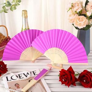 Éventails pliables personnalisés en bois avec motif floral, petits mini-éventails portables pour mariée et mariage, avec pochette, fournisseurs de cadres artisanaux - Product Image 5