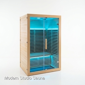 Sauna extérieur pour une à deux personnes, équipé d'un poêle à bois et fabriqué en matériaux de tente légers - Product Image 1