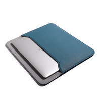 Nouvelle Housse pour Ordinateur Portable en Cuir Véritable à Motif Granulé, Simple, Durable et Portable, pour Macbook