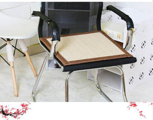 وسادة مقعد صيفية من الخيزران قابلة للتنفس ومضادة للانزلاق مع خطوط للمنزل والسيارة والمكتب - Product Image 3