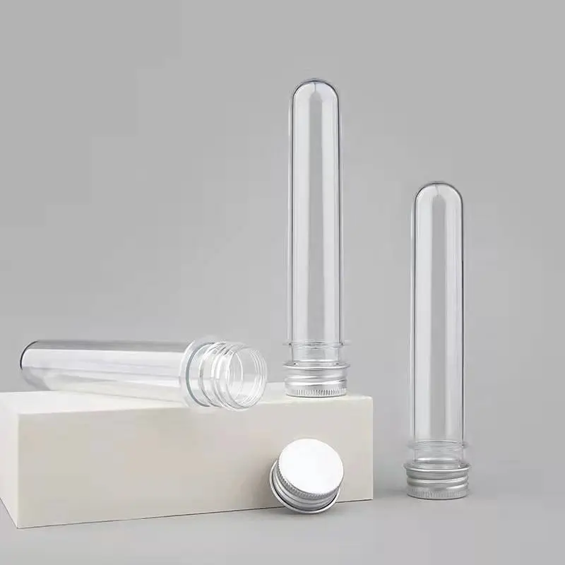 Пластиковая прозрачная пробирка 40 мл, трубка для линии передачи данных, трубка для соли для ванны с алюминиевой крышкой