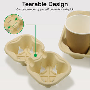 2 4 حاملات أكواب قابلة للتكديس على الصواني حاملات مشروبات متينة للذهاب إلى حامل فنجان قهوة للطعام - Product Image 5