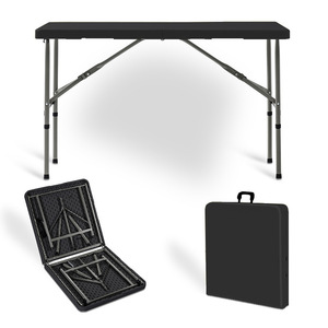 Table pliante portable en plastique, table pliable adaptée pour la salle à manger, l'intérieur, l'extérieur, le <span class=keywords><strong>camping</strong></span>, le pique-nique et les fêtes, les barbecues - Product Image 4