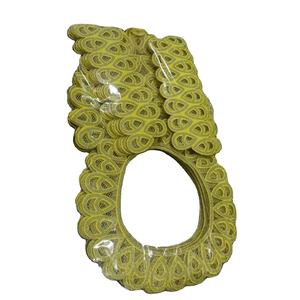 Collier brodé africain pour robe de mariée nigériane, décoration de couture, matériel DIY, accessoire de col doré - Product Image 1