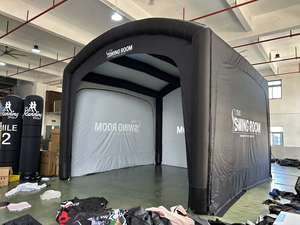 Fábrica de interior Evento deportivo Alquiler Pantalla inflable Simulador de <span class=keywords><strong>golf</strong></span> Tienda negra Simulador de entrenamiento de <span class=keywords><strong>golf</strong></span> portátil Cabina - Product Image 5