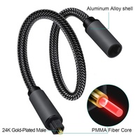 Câble audio stéréo optique avec gaine en PVC, prise plaquée or Toslink pour barre de son de voiture, TV, PS5, Xbox 0,5M-10M