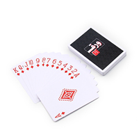 Cartes de poker en plastique flexibles brillantes portables avec logo personnalisé, jeu familial, jeu de cartes standard, service d'impression de conception personnalisée
