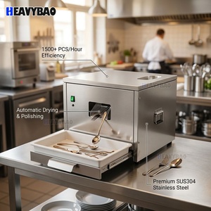 Heavybao Nuova Macchina Professionale 2-in-1 <span class=keywords><strong>per</strong></span> Lucidatura e Asciugatura di Posate <span class=keywords><strong>per</strong></span> Ristoranti, Hotel e Negozi Alimentari, Attrezzatura <span class=keywords><strong>per</strong></span> Catering - Product Image 4