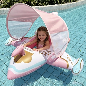 Nuevo <span class=keywords><strong>Asiento</strong></span> Inflable de PVC Grueso con Forma de Avión para Niños Pequeños, Flotador para Piscina, Juego Acuático, Natación al Aire Libre, Capacidad Máxima - Product Image 3