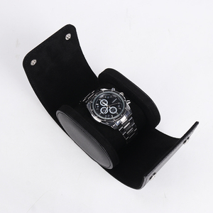 Handmade Watch Roll Case One Slot Watch Holder Genuine Leather Single Watch Gift Box Organizer