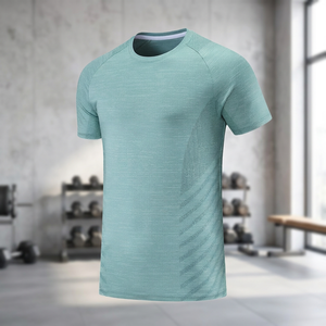T-shirt en tricot à manches courtes pour homme, uni, teint, sport - Product Image 3