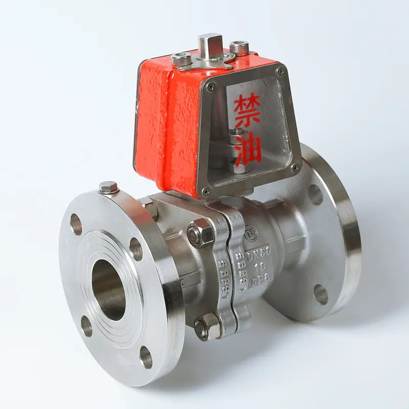 Flange oxygen ball valve QY41F-16P oil and degreasing stainless steel manual oxygen valve