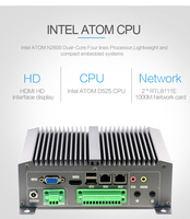 Intel J1800 J1900 E3845 embarqué 4 Go Ram 6com port 9-36V 6USB 2Lan port mini PC industriel sans ventilateur