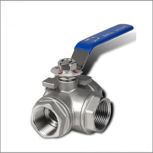 1000 wog ba chiều van thép không gỉ Van bi nữ ren L t Cổng <span class=keywords><strong>3</strong></span> chiều van bi - Product Image 5