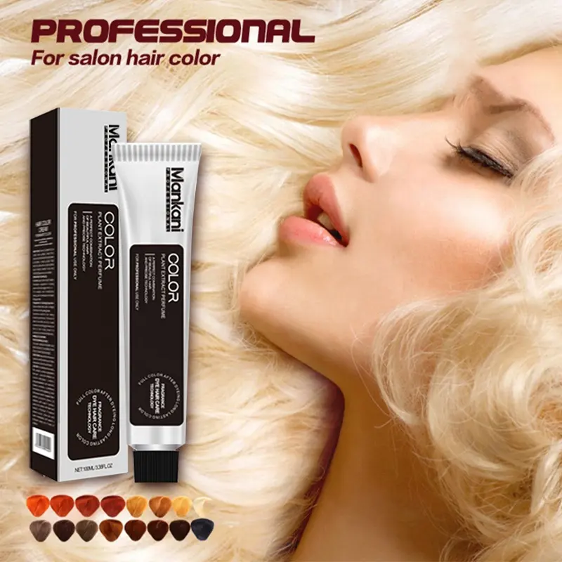 wholesale 61 color shade chart professional private label ppd free human hair dye permanent hair color