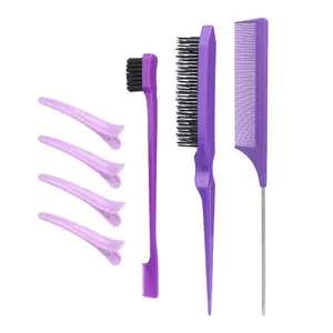 Barbers Shop Professional Hair Comb Suit Hair Styling Rat Tail Hairdressing Comb Brush Set For Multiple Hair Style