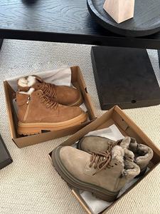 Bottines d'hiver en laine à semelle épaisse, fabriquées à la main sur mesure, bottines de luxe pour hommes, design tendance, bottes chaudes - Product Image 2