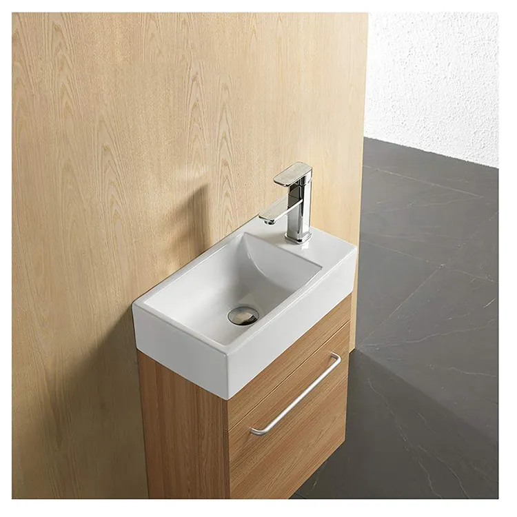 European Small White Sink Lavabo Bathroom Ceramic Wall Hung Low Price Corner Hand Wash Basin