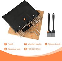 Panier à poisson pliable et portable pour grillades en extérieur, panier de cuisson pour barbecue en acier inoxydable