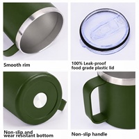 Gobelet isotherme de camping personnalisé avec logo imprimé, vente en gros, 10 oz, 12 oz, 14 oz, double paroi en acier inoxydable, tasse à café de voyage
