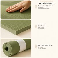 Tapis de yoga JOYFIT en caoutchouc naturel PU, antidérapant, absorbant la transpiration, imprimé animal, grand ovale noir, logo personnalisé, vente en gros