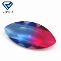 Tomy — pierres précieuses à facettes 5x10mm-10x20mm, synthétique, tourmaline, en vrac, technologie mixte et multicolore, verre de cristal