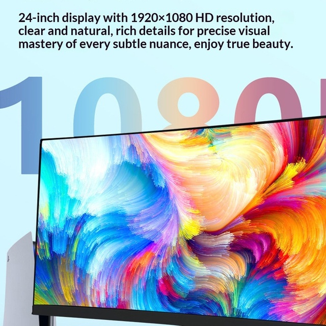 24/27/32 Inch LCD LED Backlit Frameless Flat Panel HD Desktop Monitor for Interface 16:9 Aspect Ratio Beige Color 1-Year