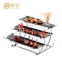Nouveau Conçu 3/5 Niveaux Après-Midi Thé Alimentaire Présentoir Marteau Point Conception Décoration De Fête De Mariage Servir Dessert Buffet Ensemble