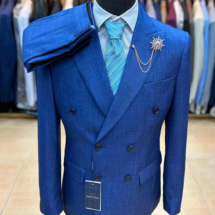 Button Suit Double Breasted Slim Fit Men's Formal