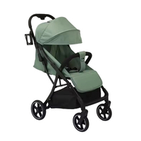 Poussette bébé pliable en métal personnalisable avec des fonctionnalités réglables, design compact pour s'asseoir/s'allonger, utilisation intérieure/extérieure