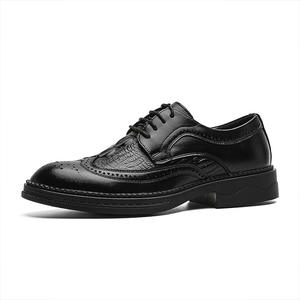 Zapatos de Vestir Formales Negros de Cuero con Cordones y Punta Puntiaguda para Hombre, Estilo Británico Coreano, Zapatos de Moda para Novio de Boda - Product Image 5