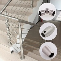 Fabrication professionnelle de garde-corps de balcon pas cher, raccords de tuyaux en acier inoxydable, garde-corps extérieur pour main courante d'escalier