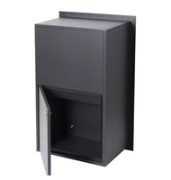 Boîte aux lettres murale moderne en acier inoxydable, résistante à l'eau, avec revêtement en poudre antirouille, pour la livraison de colis en extérieur