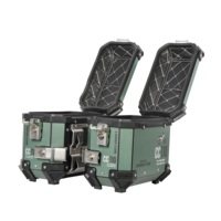 Porte-bagages arrière et boîte latérale en aluminium étanche pour moto CC110, triple compartiment