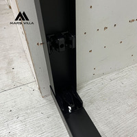 Porte de douche coulissante double Mars Villa noir mat, fabricant et fournisseur, délai de livraison personnalisé 15-45 jours